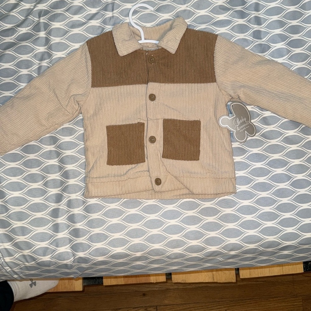 Kids' Tan and Brown Corduroy Jacket
